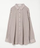 【ジーナシス/JEANASiS】のコットンボイルシアーチェックシャツ ブラウン系その他|ID: prp329100004528755 ipo3291000000032022182