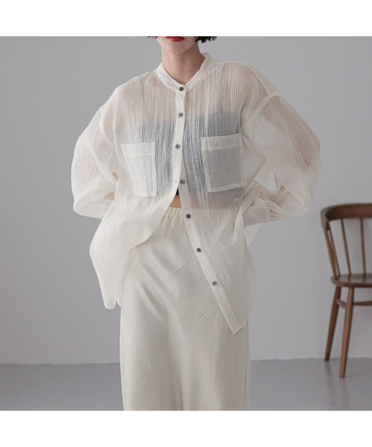【ローリーズファーム/LOWRYS FARM】のバンドシアーシャツLS インテリア・キッズ・メンズ・レディースファッション・服の通販 founy(ファニー) 　ファッション　Fashion　レディースファッション　WOMEN　トップス・カットソー　Tops/Tshirt　シャツ/ブラウス　Shirts/Blouses　NTL|ID: prp329100004528757 ipo3291000000032022188