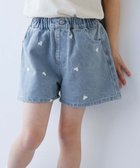 【デビロック/devirock / KIDS】のハート刺繍 デニムショートパンツ デニムパンツ ハーフパンツ 25SS ケミカルサックス|ID: prp329100004528763 ipo3291000000032728770