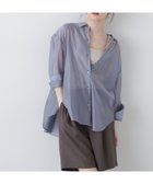 【プロポーション ボディドレッシング/PROPORTION BODY DRESSING】のシアーシャーリングブラウス ブルー|ID: prp329100004528771 ipo3291000000032692443