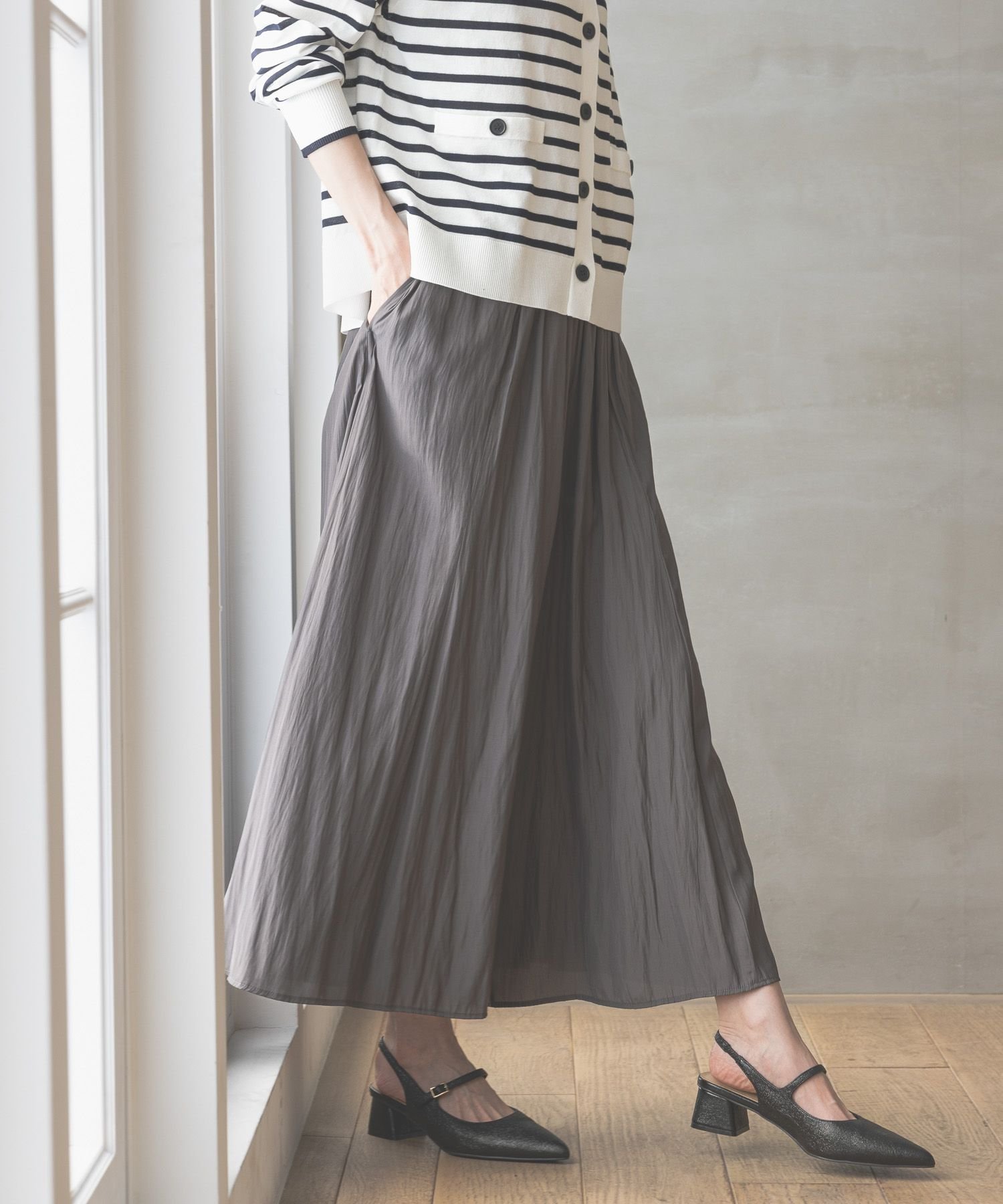 【グローバルワーク/GLOBAL WORK】のさらさらリラックスフレアワイドパンツ/147675 人気、トレンドファッション・服の通販 founy(ファニー) 　ファッション　Fashion　レディースファッション　WOMEN　パンツ　Pants　コンパクト　Compact　セットアップ　Set Up　ドット　Dot　ポケット　Pocket　メタル　Metal　ワイド　Wide　 other-1|ID: prp329100004528776 ipo3291000000032022275