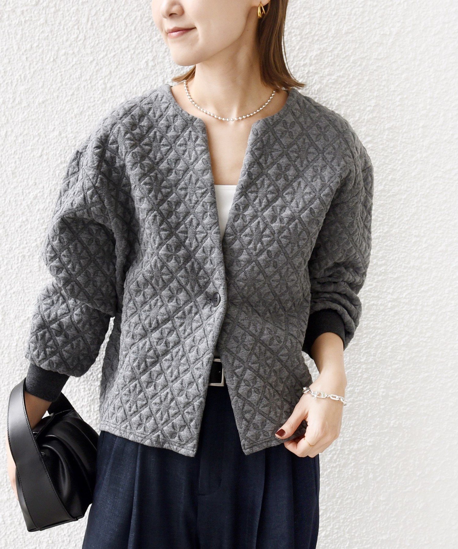 【シップス フォー ウィメン/SHIPS】の【WEB限定】 手洗い可能 キルティング ジャカード カーディガン 人気、トレンドファッション・服の通販 founy(ファニー) 　ファッション　Fashion　レディースファッション　Fashion for Women　トップス・カットソー　Cut & Sew Tops　カーディガン・羽織り　Layered Style Cardigans　カットソー　Cut and Sewn Top　カーディガン　Cardigan, Knitwear　キルティング　Quilted, Quilting　ショート　Short, Short Length　シンプル　Simple, Minimal　ジャカード／ジャガード　Jacquard, Woven Pattern　スキッパー　Skipper, Open Collar　タートルネック　Turtleneck, High Neck　デニム　Denim, Jeans Material　フレア　Flare, Flared　ボトム　Bottoms, Lower Wear　ポケット　Pocket, Pocket Detail　ワイド　Wide, Wide Fit　冬　Winter / This Winter　おすすめ　Recommended / Our Picks　2025年　2025　2025-2026秋冬・A/W　Autumn/Winter 2025–26 AW25–26　 other-1|ID: prp329100004528782 ipo3291000000034820385