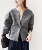 【シップス フォー ウィメン/SHIPS】の【WEB限定】 手洗い可能 キルティング ジャカード カーディガン グレー|ID: prp329100004528782 ipo3291000000034820387
