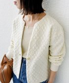 【シップス フォー ウィメン/SHIPS】の【WEB限定】 手洗い可能 キルティング ジャカード カーディガン オフホワイト|ID: prp329100004528782 ipo3291000000034820389