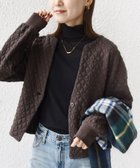 【シップス フォー ウィメン/SHIPS】の【WEB限定】 手洗い可能 キルティング ジャカード カーディガン ブラウン|ID: prp329100004528782 ipo3291000000034820391