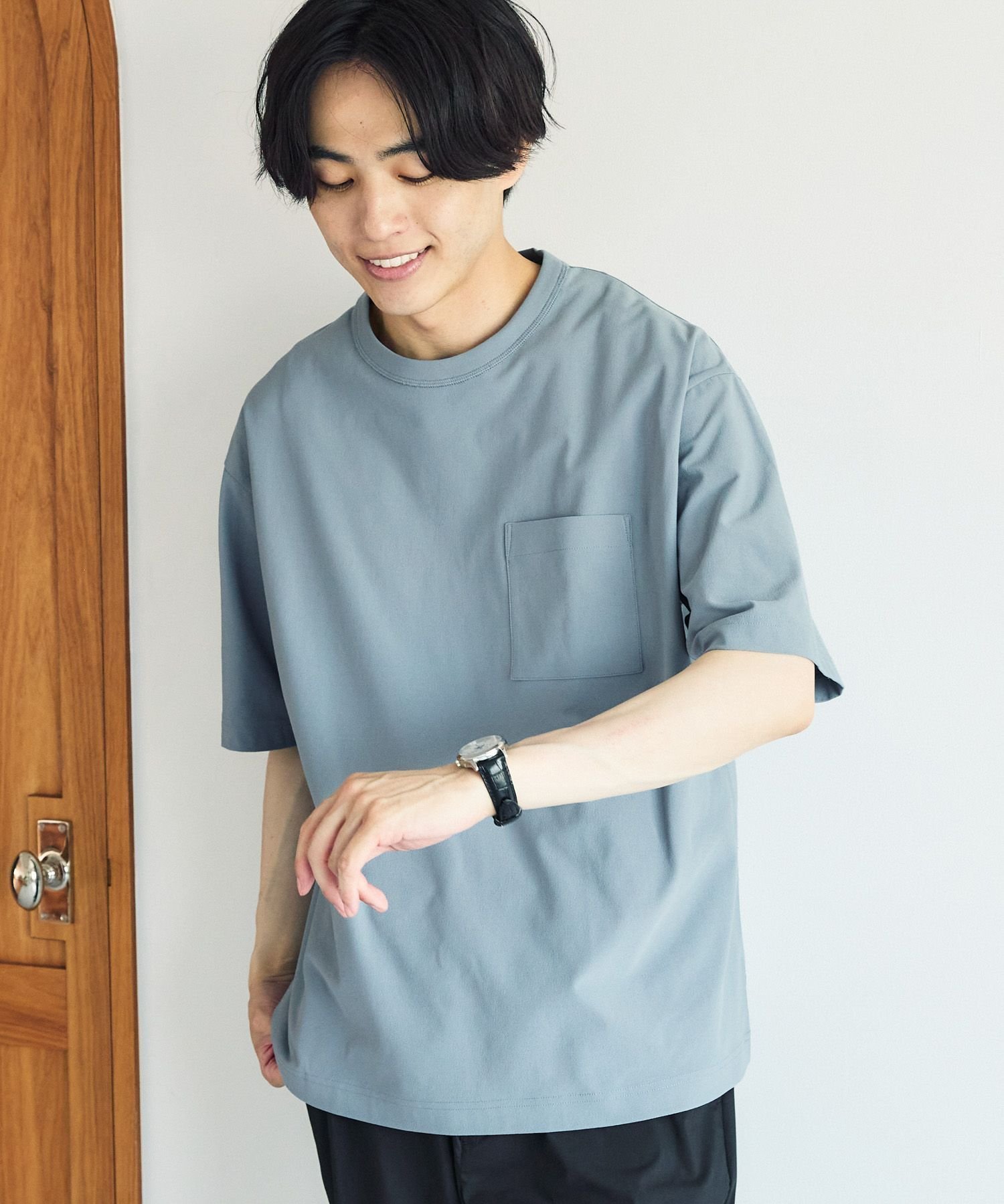 【グローバルワーク/GLOBAL WORK / MEN】のサラサラ快適DRYポケットTシャツ/半袖/288089 インテリア・キッズ・メンズ・レディースファッション・服の通販 founy(ファニー) 　ファッション　Fashion　メンズファッション　MEN　おすすめ　Recommend　インナー　Inner　カーディガン　Cardigan　ポケット　Pocket　リラックス　Relax　半袖　Short Sleeve　吸水　Water Absorption　抗菌　Antibacterial　ブルーグレー84|ID: prp329100004528785 ipo3291000000032281109