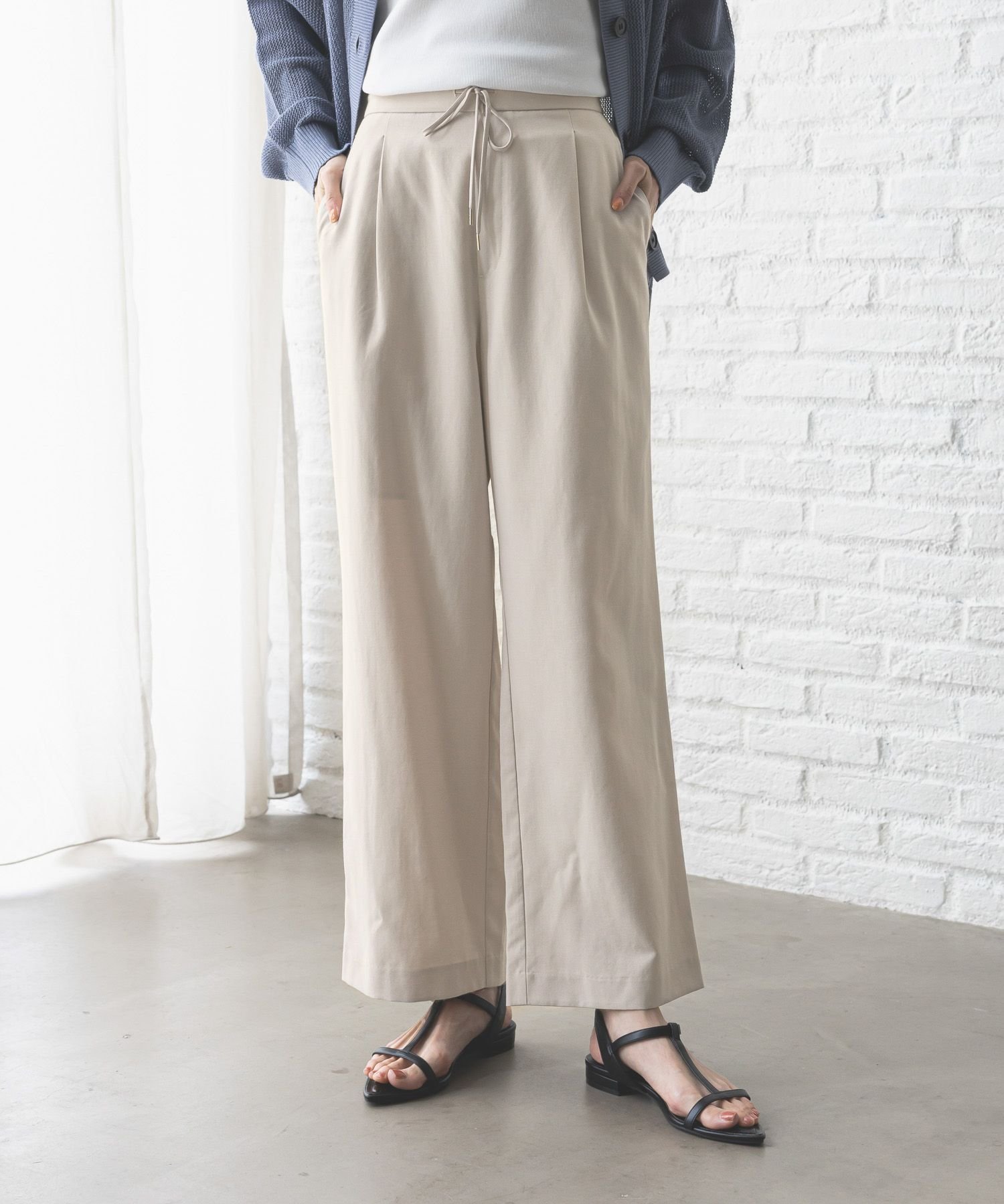 【グローバルワーク/GLOBAL WORK】のイージーケアリネンストレートパンツ/290043 人気、トレンドファッション・服の通販 founy(ファニー) 　ファッション　Fashion　レディースファッション　Fashion for Women　パンツ　Pants & Trousers　インナー　Innerwear　ショート　Short, Short Length　ストレート　Straight, Straight Cut　タンク　Tank Top, Sleeveless Top　フロント　Front, Front Design　リネン　Linen, Linen Fabric　 other-1|ID: prp329100004528786 ipo3291000000032682766