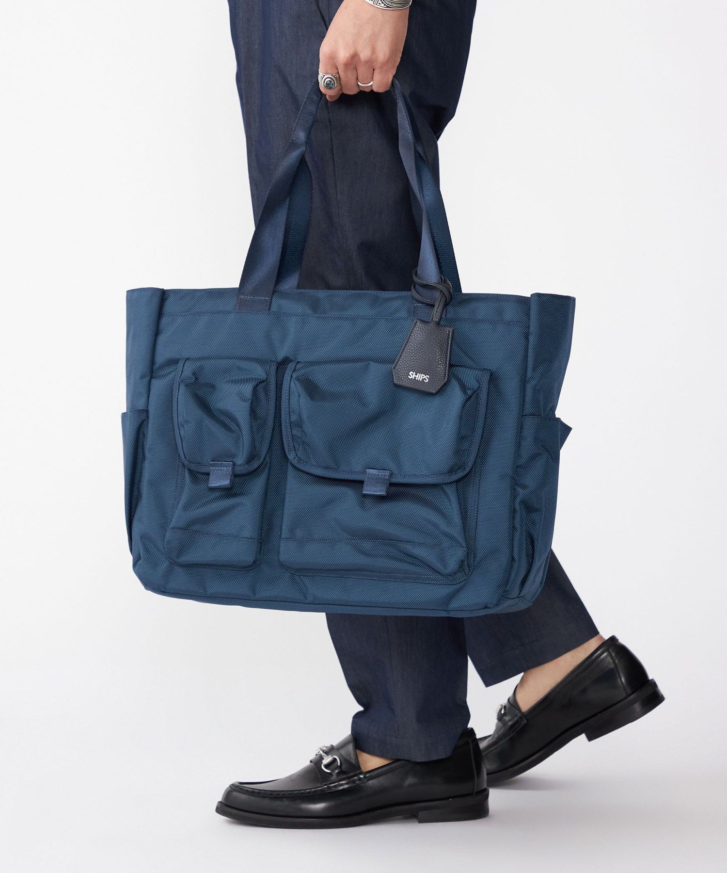【シップス/SHIPS / MEN】の【WEB限定】SHIPS ビズ ワイド ブリーフ トート バッグ インテリア・キッズ・メンズ・レディースファッション・服の通販 founy(ファニー) 　ファッション　Fashion　メンズファッション　Men's Style Online　バッグ　Bag/Men　シンプル　Simple　ジップ　Zip　ビジネス 仕事 通勤　Business　フラップ　Flap　フロント　Front　ポケット　Pocket　ワイド　Wide　ワンポイント　One Point　軽量　Lightweight　ネイビー|ID: prp329100004528817 ipo3291000000032584757