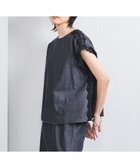【その他のブランド/Other】のダンガリー レースコンビ フレンチスリーブ ブラウス NAVY|ID: prp329100004528827 ipo3291000000032022470