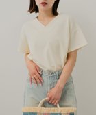 【センスオブプレイス/SENSE OF PLACE by URBAN RESEARCH】のミラノリブVネックTシャツ OFF WHITE|ID: prp329100004528848 ipo3291000000032022554