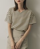 【センスオブプレイス/SENSE OF PLACE by URBAN RESEARCH】のミラノリブVネックTシャツ WHT×BLK|ID: prp329100004528848 ipo3291000000033532588
