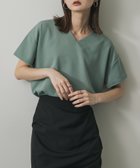 【センスオブプレイス/SENSE OF PLACE by URBAN RESEARCH】のミラノリブVネックTシャツ L.KHAKI|ID: prp329100004528848 ipo3291000000033532597