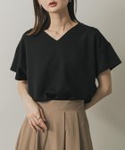 【センスオブプレイス/SENSE OF PLACE by URBAN RESEARCH】のミラノリブVネックTシャツ BLACK|ID: prp329100004528848 ipo3291000000033532598