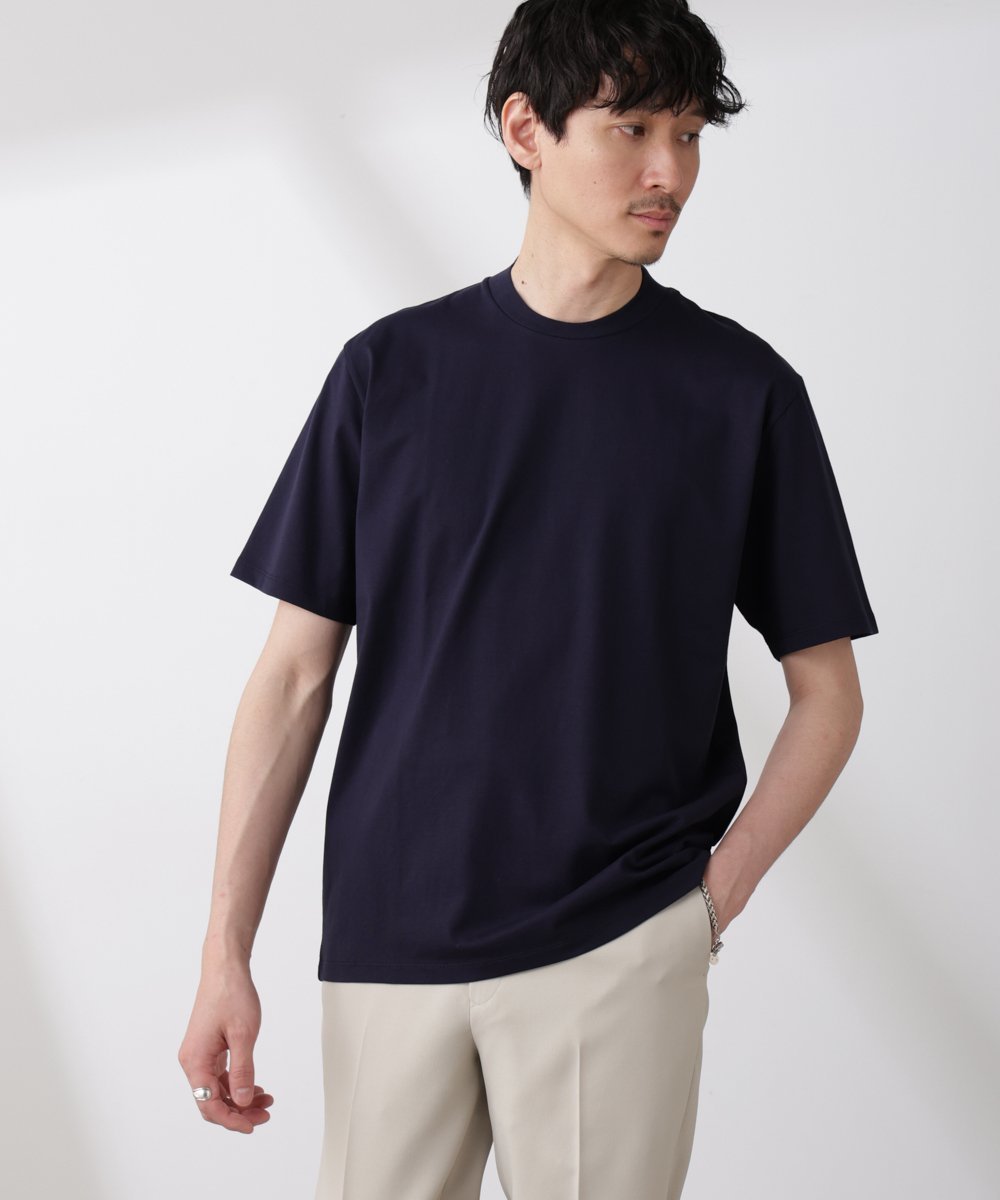 【ナノ ユニバース/nano universe / MEN】のジャケT クルーネック 半袖 インテリア・キッズ・メンズ・レディースファッション・服の通販 founy(ファニー) 　ファッション　Fashion　メンズファッション　Men's Style Online　インナー　Inner　クラシック　Classic　今季　This Season　シルク　Silk　シルケット　Mercerization　ジャケット　Jacket　スタンダード　Standard　スマート　Smart　スーツ　Suit　定番　Standard　長袖　Long Sleeve　パフォーマンス　Performance　フォーマル　Formal　半袖　Short Sleeve　無地　Plain Color　ビジネス 仕事 通勤　Business　2025年　2025　2025春夏・S/S　Ss,Spring/Summer,2025　ネイビー|ID: prp329100004528850 ipo3291000000032681976