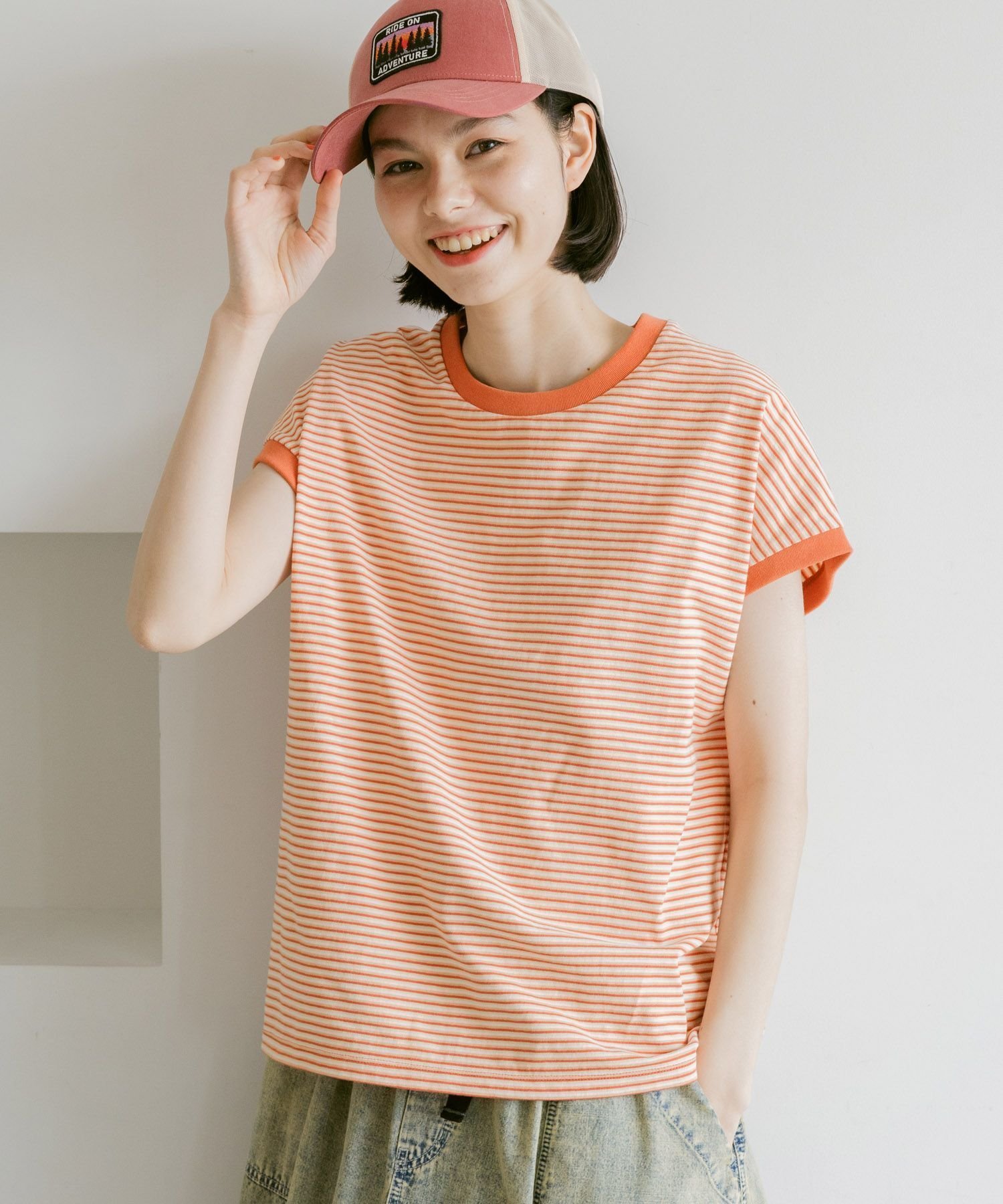 【ニコアンド/niko and】のCOLORマイスターフレンチプルオーバー インテリア・キッズ・メンズ・レディースファッション・服の通販 founy(ファニー) 　ファッション　Fashion　レディースファッション　WOMEN　トップス・カットソー　Tops/Tshirt　プルオーバー　Pullover　おすすめ　Recommend　なめらか　Smooth　カーゴパンツ　Cargo Pants　デニム　Denim　ベーシック　Basic　ボーダー　Border　夏　Summer　抗菌　Antibacterial　オレンジ40|ID: prp329100004528852 ipo3291000000032051730