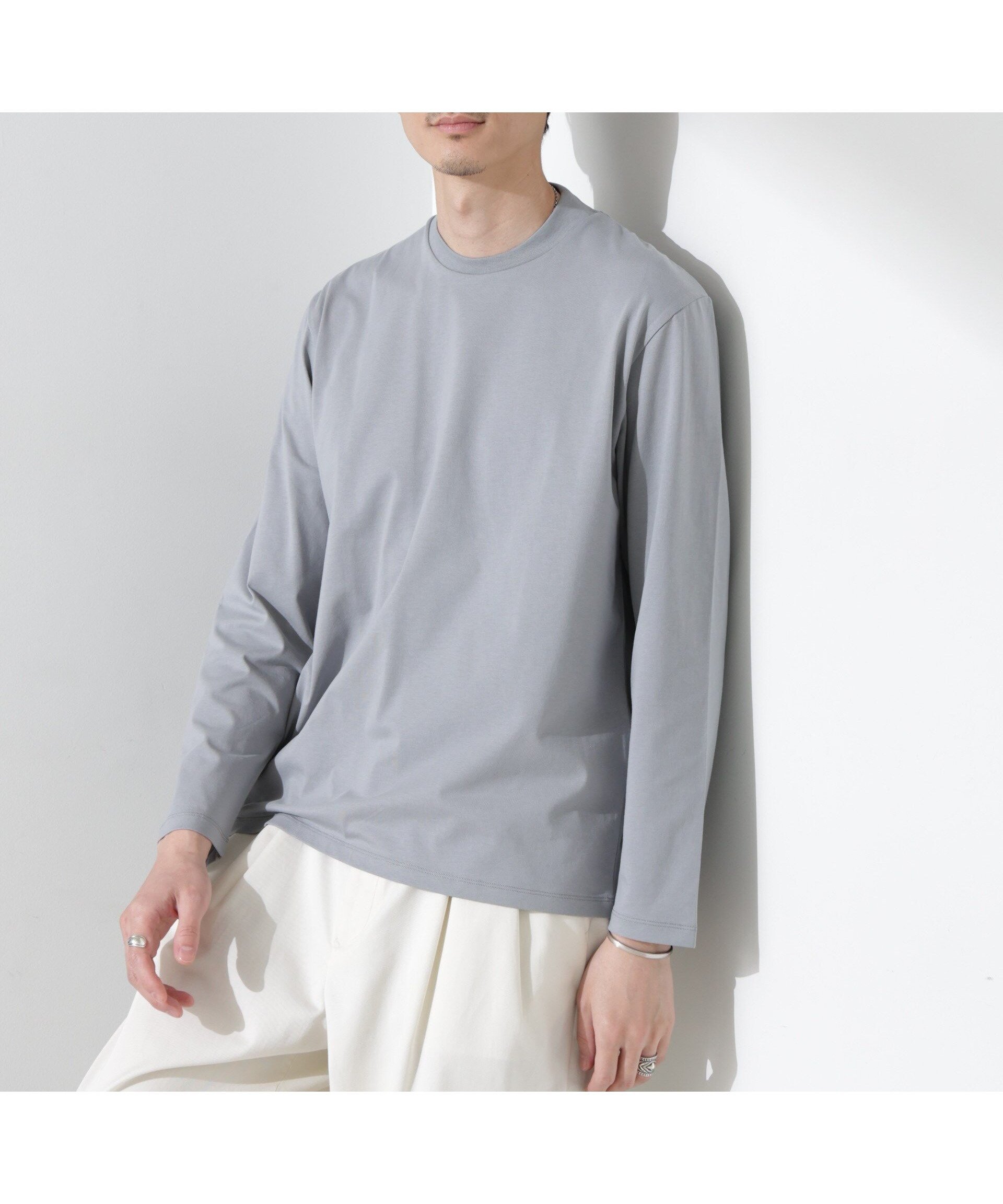 【ナノ ユニバース/nano universe / MEN】のジャケT クルーネック 長袖 インテリア・キッズ・メンズ・レディースファッション・服の通販 founy(ファニー) 　ファッション　Fashion　メンズファッション　MEN　インナー　Inner　春　Spring　シルク　Silk　シルケット　Mercerization　ジャケット　Jacket　スマート　Smart　スーツ　Suit　長袖　Long Sleeve　バランス　Balance　パフォーマンス　Performance　フィット　Fit　フォーマル　Formal　S/S・春夏　Ss・Spring/Summer　夏　Summer　エレガント 上品　Elegant　ビジネス 仕事 通勤　Business　2025年　2025　2025春夏・S/S　Ss,Spring/Summer,2025　グレー|ID: prp329100004528881 ipo3291000000032082969