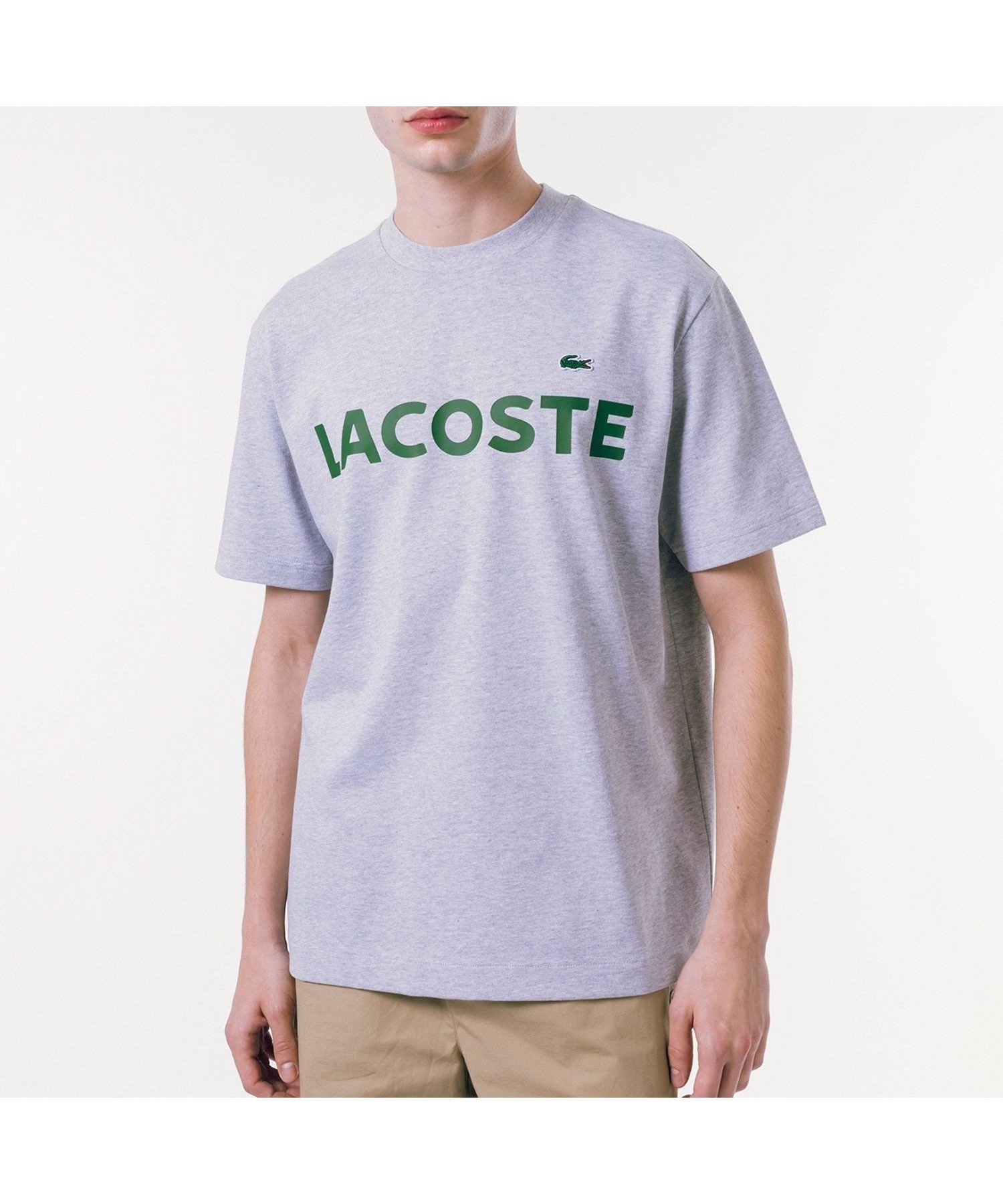 【ラコステ/LACOSTE】のヘビーウェイトブランドネーム ラバープリント ロゴ半袖Tシャツ インテリア・キッズ・メンズ・レディースファッション・服の通販 founy(ファニー) 　ファッション　Fashion　レディースファッション　WOMEN　トップス・カットソー　Tops/Tshirt　シャツ/ブラウス　Shirts/Blouses　ロング / Tシャツ　T-Shirts　シンプル　Simple　ジャージ　Jersey　スリット　Slit　プリント　Print　ラバー　Rubber　半袖　Short Sleeve　グレー|ID: prp329100004528889 ipo3291000000032239595