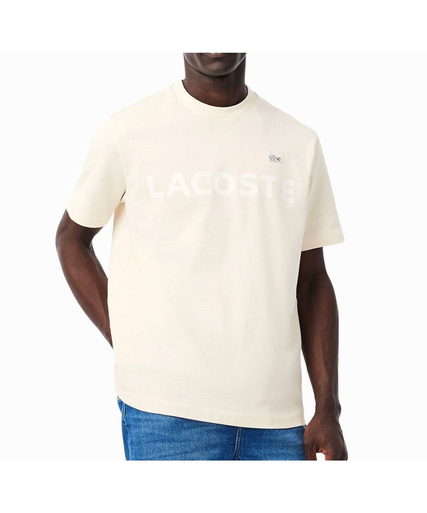 【ラコステ/LACOSTE】のヘビーウェイトブランドネーム ラバープリント ロゴ半袖Tシャツ インテリア・キッズ・メンズ・レディースファッション・服の通販 founy(ファニー) 　ファッション　Fashion　レディースファッション　WOMEN　トップス・カットソー　Tops/Tshirt　シャツ/ブラウス　Shirts/Blouses　ロング / Tシャツ　T-Shirts　シンプル　Simple　ジャージ　Jersey　スリット　Slit　プリント　Print　ラバー　Rubber　半袖　Short Sleeve　キナリ|ID: prp329100004528889 ipo3291000000032239601