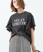 【マイカ ディール/MICA & DEAL】のVEGANATHLETIC ロゴフリルスリーブT-shirt SUMIKURO|ID: prp329100004528890 ipo3291000000032622919