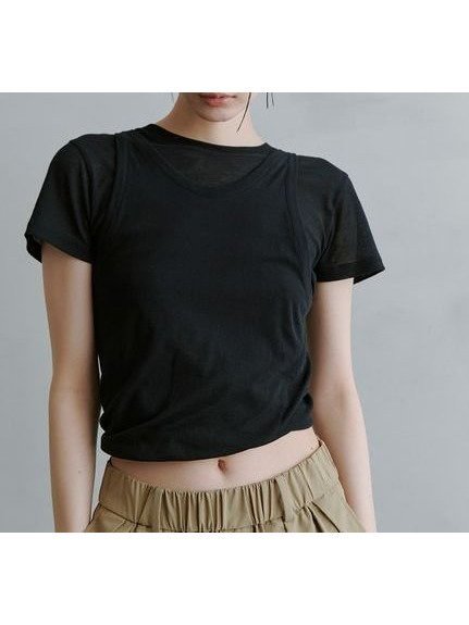 【ミースロエ/MIESROHE】のツイストレイヤードT インテリア・キッズ・メンズ・レディースファッション・服の通販 founy(ファニー) 　ファッション　Fashion　レディースファッション　Ladies' Fashion Online　5月号　May Issue　コンパクト　Compact　トレンド　Trend　バルーン　Balloon　ロング　Long　雑誌　Magazine　BLK[009]|ID: prp329100004528891 ipo3291000000032565000
