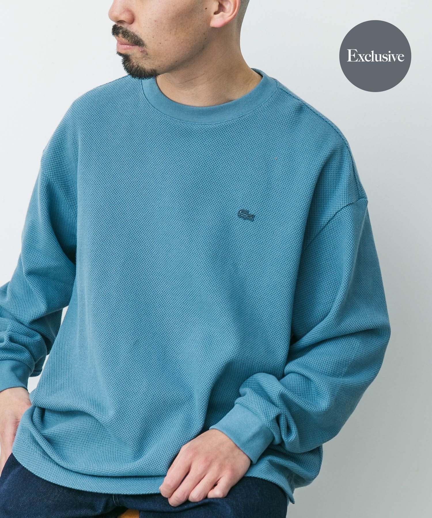 【アーバンリサーチ ドアーズ/URBAN RESEARCH DOORS / MEN】の『別注』LACOSTE*DOORS thick pique crew long-sleeve インテリア・キッズ・メンズ・レディースファッション・服の通販 founy(ファニー) 　ファッション　Fashion　メンズファッション　Fashion for Men　2025年　2025　2025春夏・S/S　Spring/Summer 2025 SS25　コレクション　Collection, Seasonal Line　スポーツ　Sports, Activewear　スリーブ　Sleeve, Long Sleeve / Short Sleeve　ベーシック　Basic, Essential　ロング　Long, Long-Length　人気　Popular, Best Seller　別注　Limited Edition, Custom Order　夏　Summer　春　Spring　S/S・春夏　SS, Spring/Summer, Warm Season　鹿の子　Piqué, Kanoko Fabric　CALCAIRE|ID: prp329100004528926 ipo3291000000033340110
