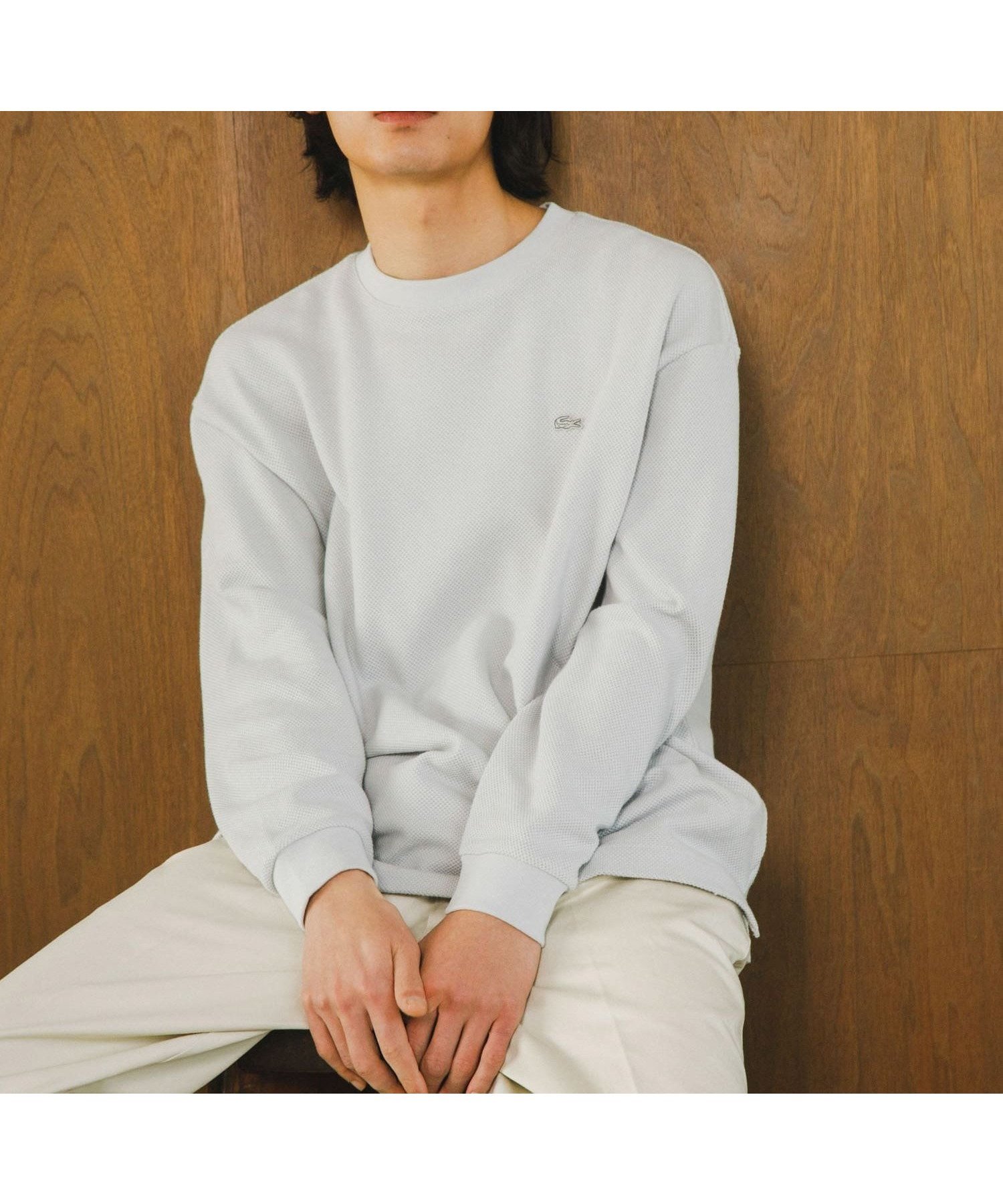 【アーバンリサーチ ドアーズ/URBAN RESEARCH DOORS / MEN】の『別注』LACOSTE*DOORS thick pique crew long-sleeve インテリア・キッズ・メンズ・レディースファッション・服の通販 founy(ファニー) 　ファッション　Fashion　メンズファッション　Fashion for Men　2025年　2025　2025春夏・S/S　Spring/Summer 2025 SS25　コレクション　Collection, Seasonal Line　スポーツ　Sports, Activewear　スリーブ　Sleeve, Long Sleeve / Short Sleeve　ベーシック　Basic, Essential　ロング　Long, Long-Length　人気　Popular, Best Seller　別注　Limited Edition, Custom Order　夏　Summer　春　Spring　S/S・春夏　SS, Spring/Summer, Warm Season　鹿の子　Piqué, Kanoko Fabric　CALLUNA|ID: prp329100004528926 ipo3291000000033340112