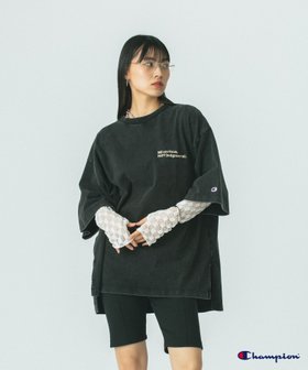【ローズバッド/ROSE BUD】の【Champion別注】(ROSE BUD*Champion)LOGO EMBROIDERY BIG TEE 人気、トレンドファッション・服の通販 founy(ファニー) ファッション Fashion レディースファッション WOMEN カットソー Cut And Sew シンプル Simple チュニック Tunic 人気 Popularity パープル Purple ビッグ Big 別注 Special Order 再入荷 Restock/Back In Stock/Re Arrival おすすめ Recommend |ID:prp329100004528938