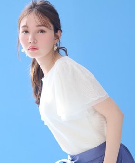 【クチュール ブローチ/Couture Brooch】の【二の腕カバー・通勤】レース袖テレコトップス 人気、トレンドファッション・服の通販 founy(ファニー) ファッション Fashion レディースファッション WOMEN トップス・カットソー Tops/Tshirt チュール Tulle テレコ Tereko レース Race ビジネス 仕事 通勤 Business |ID:prp329100004528951