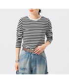 【ビームス ウイメン/BEAMS】の【定番人気!】BEAMS BOY / フライス 1cm ボーダー ウォッシャブル カットソー 25SS 人気、トレンドファッション・服の通販 founy(ファニー) ファッション Fashion レディースファッション WOMEN トップス・カットソー Tops/Tshirt カットソー Cut and Sewn インナー Inner ウォッシャブル Washable カットソー Cut And Sew スウェット Sweat スタンダード Standard 定番 Standard 人気 Popularity フィット Fit ベーシック Basic ボーダー Border ワンポイント One Point 2025年 2025 2025春夏・S/S Ss,Spring/Summer,2025 thumbnail BLACK/WHITE|ID: prp329100004528954 ipo3291000000032022968