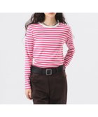 【ビームス ウイメン/BEAMS】の【定番人気!】BEAMS BOY / フライス 1cm ボーダー ウォッシャブル カットソー 25SS 人気、トレンドファッション・服の通販 founy(ファニー) ファッション Fashion レディースファッション WOMEN トップス・カットソー Tops/Tshirt カットソー Cut and Sewn インナー Inner ウォッシャブル Washable カットソー Cut And Sew スウェット Sweat スタンダード Standard 定番 Standard 人気 Popularity フィット Fit ベーシック Basic ボーダー Border ワンポイント One Point 2025年 2025 2025春夏・S/S Ss,Spring/Summer,2025 thumbnail PINK/WHITE|ID: prp329100004528954 ipo3291000000032022970