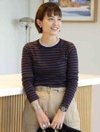 【ビームス ウイメン/BEAMS】の【定番人気!】BEAMS BOY / フライス 1cm ボーダー ウォッシャブル カットソー 25SS BRN/NVY|ID: prp329100004528954 ipo3291000000033862246