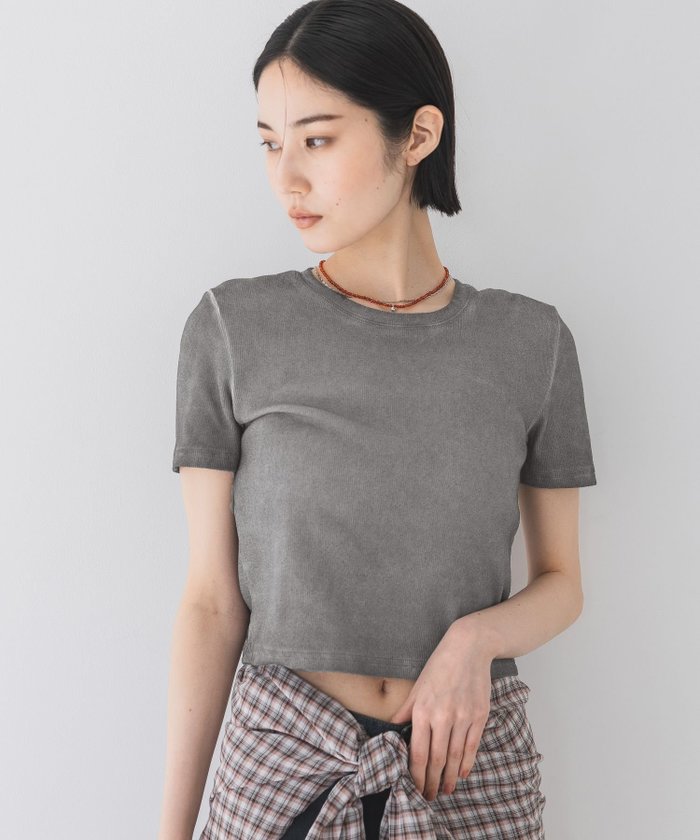 【ジーナシス/JEANASiS】のコンパクトリブTEE SS インテリア・キッズ・メンズ・レディースファッション・服の通販 founy(ファニー) https://founy.com/ ファッション Fashion レディースファッション WOMEN クロップド Cropped コンパクト Compact シンプル Simple トレンド Trend フィット Fit |ID: prp329100004528986 ipo3291000000032023092