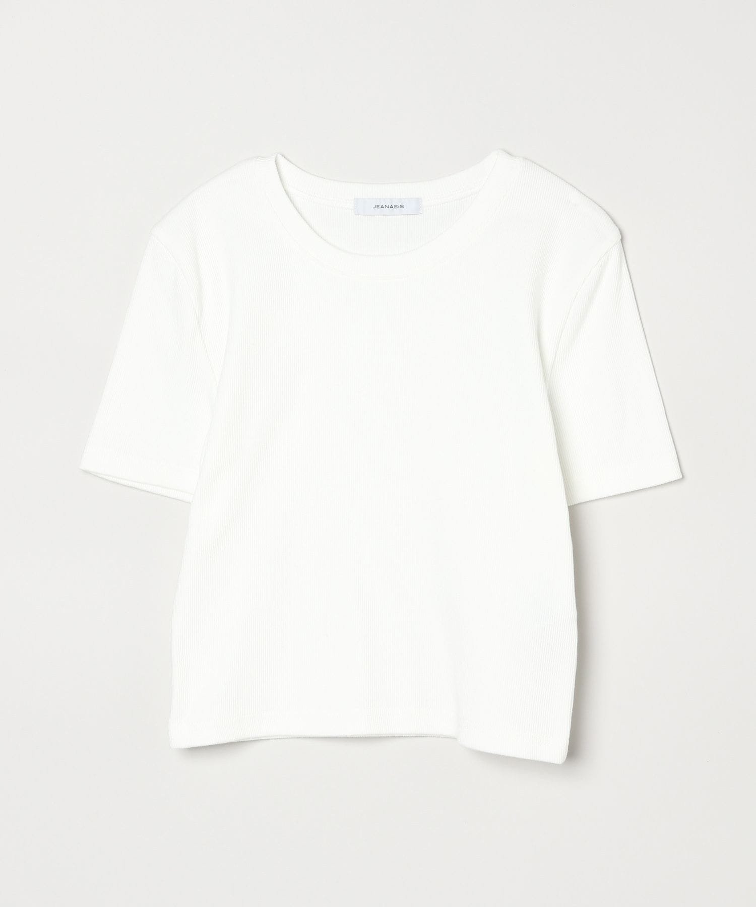 【ジーナシス/JEANASiS】のコンパクトリブTEE SS インテリア・キッズ・メンズ・レディースファッション・服の通販 founy(ファニー) 　ファッション　Fashion　レディースファッション　WOMEN　クロップド　Cropped　コンパクト　Compact　シンプル　Simple　トレンド　Trend　フィット　Fit　ホワイト|ID: prp329100004528986 ipo3291000000032023094