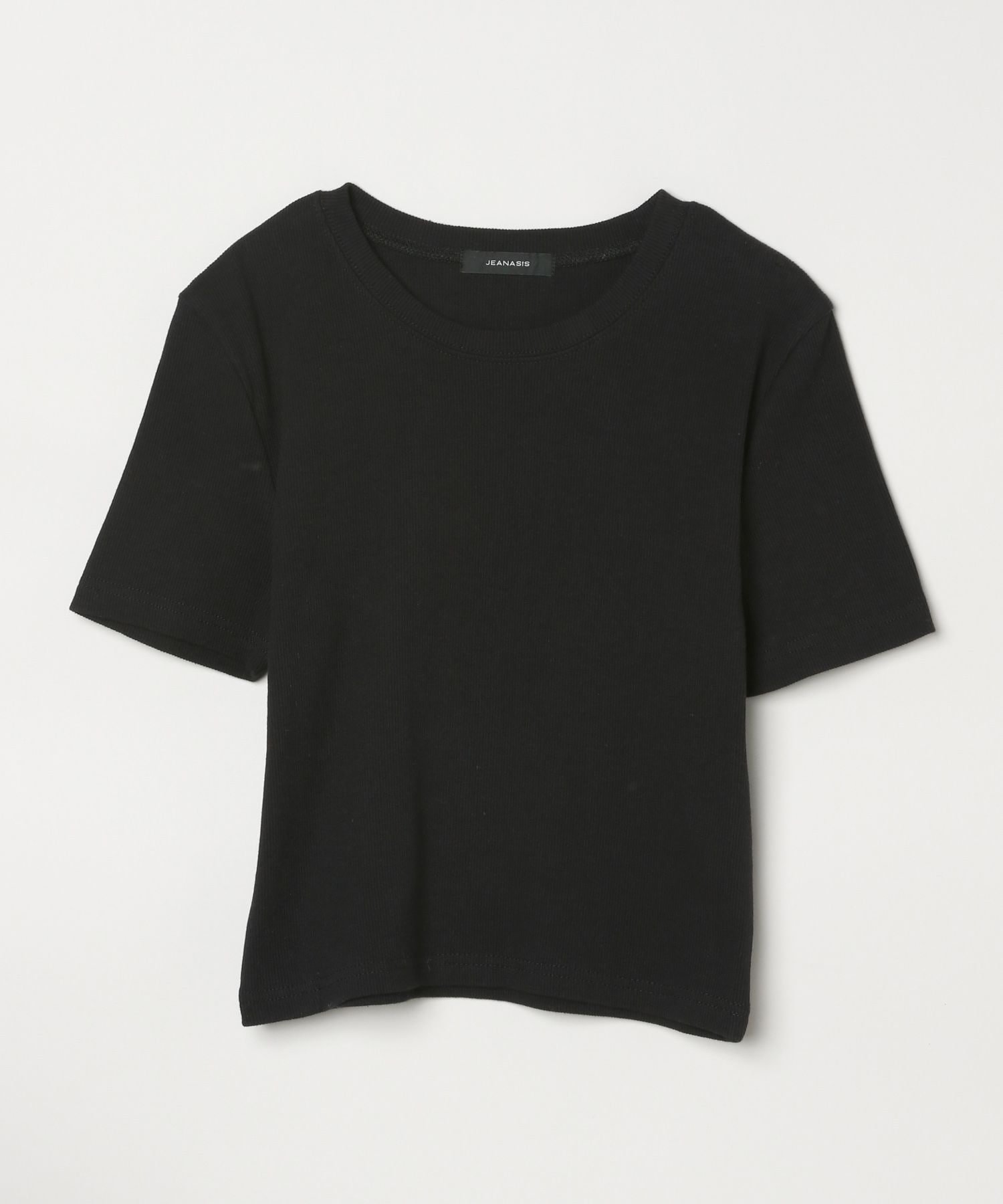 【ジーナシス/JEANASiS】のコンパクトリブTEE SS インテリア・キッズ・メンズ・レディースファッション・服の通販 founy(ファニー) 　ファッション　Fashion　レディースファッション　WOMEN　クロップド　Cropped　コンパクト　Compact　シンプル　Simple　トレンド　Trend　フィット　Fit　ブラック|ID: prp329100004528986 ipo3291000000032023095