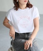 【リベリー/Riberry】のロゴ刺繍フレンチTシャツ/綿100%Tシャツ 人気、トレンドファッション・服の通販 founy(ファニー) ファッション Fashion レディースファッション Ladies' Fashion Online トップス・カットソー Tops/Tshirt シャツ/ブラウス Shirts/Blouses ロング / Tシャツ T-Shirts おすすめ Recommend インナー Inner シンプル Simple スリーブ Sleeve フレンチ French フロント Front レギュラー Regular エレガント 上品 Elegant 夏 Summer 春 Spring S/S・春夏 Ss・Spring/Summer thumbnail ホワイト×ピンク|ID: prp329100004528995 ipo3291000000032624610