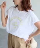 【リベリー/Riberry】のロゴ刺繍フレンチTシャツ/綿100%Tシャツ 人気、トレンドファッション・服の通販 founy(ファニー) ファッション Fashion レディースファッション Ladies' Fashion Online トップス・カットソー Tops/Tshirt シャツ/ブラウス Shirts/Blouses ロング / Tシャツ T-Shirts おすすめ Recommend インナー Inner シンプル Simple スリーブ Sleeve フレンチ French フロント Front レギュラー Regular エレガント 上品 Elegant 夏 Summer 春 Spring S/S・春夏 Ss・Spring/Summer thumbnail ホワイト×イエロー|ID: prp329100004528995 ipo3291000000032624615