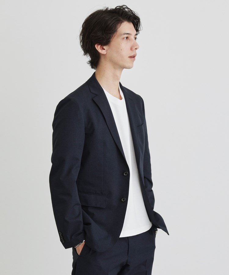 【タケオキクチ/TAKEO KIKUCHI / MEN】の【抗菌防臭】COOL DOTSドビープリント ジャケット インテリア・キッズ・メンズ・レディースファッション・服の通販 founy(ファニー) 　ファッション　Fashion　メンズファッション　MEN　抗菌　Antibacterial　サンダル　Sandals　シューズ　Shoes　ジャケット　Jacket　ストレッチ　Stretch　ドレス　Dress　定番　Standard　プリント　Print　ポケット　Pocket　ポロシャツ　Polo Shirt　おすすめ　Recommend　夏　Summer　ビジネス 仕事 通勤　Business　ブルー・グレンチェック|ID: prp329100004529025 ipo3291000000032023243