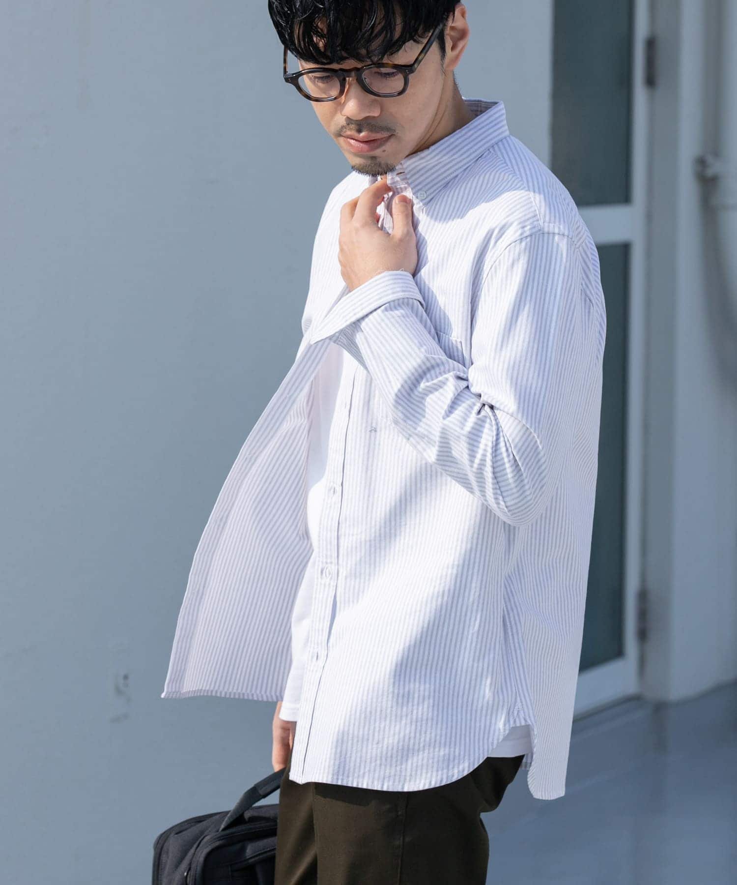 【アーバンリサーチ ロッソ/URBAN RESEARCH ROSSO / MEN】の『WEB限定』『XXLサイズあり』『抗菌/消臭』ハイパフォーマンスオックスボタンダウンSH インテリア・キッズ・メンズ・レディースファッション・服の通販 founy(ファニー) 　ファッション　Fashion　メンズファッション　Fashion for Men　抗菌　Antibacterial, Bacteria-Resistant　シンプル　Simple, Minimal　ストレッチ　Stretch, Stretchy Fabric　ダウン　Down, Puffer　定番　Standard, Basic Item　バランス　Balance, Style Balance　パフォーマンス　Performance, Active Function　フィット　Fit, Slim Fit　ベーシック　Basic, Essential　おすすめ　Recommended / Our Picks　旅行　Travel　ビジネス 仕事 通勤　Business / Work / Commuting　GRY STRIPE|ID: prp329100004529030 ipo3291000000033862374