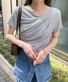 【ラナン/Ranan】のRanan/ドレープリブTシャツ グレー|ID: prp329100004529033 ipo3291000000032328664