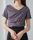 【ラナン/Ranan】のRanan/ドレープリブTシャツ チャコール|ID: prp329100004529033 ipo3291000000033624451