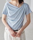 【ラナン/Ranan】のRanan/ドレープリブTシャツ ブルー|ID: prp329100004529033 ipo3291000000033624455