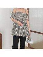 【リリーブラウン/Lily Brown】の3wayシャーリングペプラムトップス 人気、トレンドファッション・服の通販 founy(ファニー) ファッション Fashion レディースファッション Ladies' Fashion Online トップス・カットソー Tops/Tshirt キャミソール Camisole サッカー Soccer スラックス Slacks チュニック Tunic デニム Denim フレア Flare 夏 Summer thumbnail BLK[009]|ID: prp329100004529038 ipo3291000000032607161