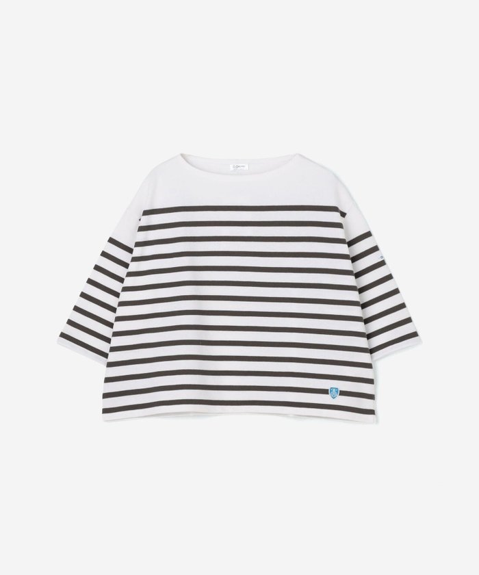 【ビショップ/Bshop】のラッセル ボートネック5分袖Tシャツ WOMEN インテリア・キッズ・メンズ・レディースファッション・服の通販 founy(ファニー) https://founy.com/ ファッション Fashion レディースファッション WOMEN トップス・カットソー Tops/Tshirt シャツ/ブラウス Shirts/Blouses ロング / Tシャツ T-Shirts カットソー Cut And Sew ショート Short デニム Denim バスク Basque フランス France ラッセル Russell |ID: prp329100004529048 ipo3291000000032023353