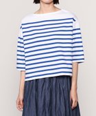 【ビショップ/Bshop】のラッセル ボートネック5分袖Tシャツ WOMEN BLUE系1|ID: prp329100004529048 ipo3291000000032023357