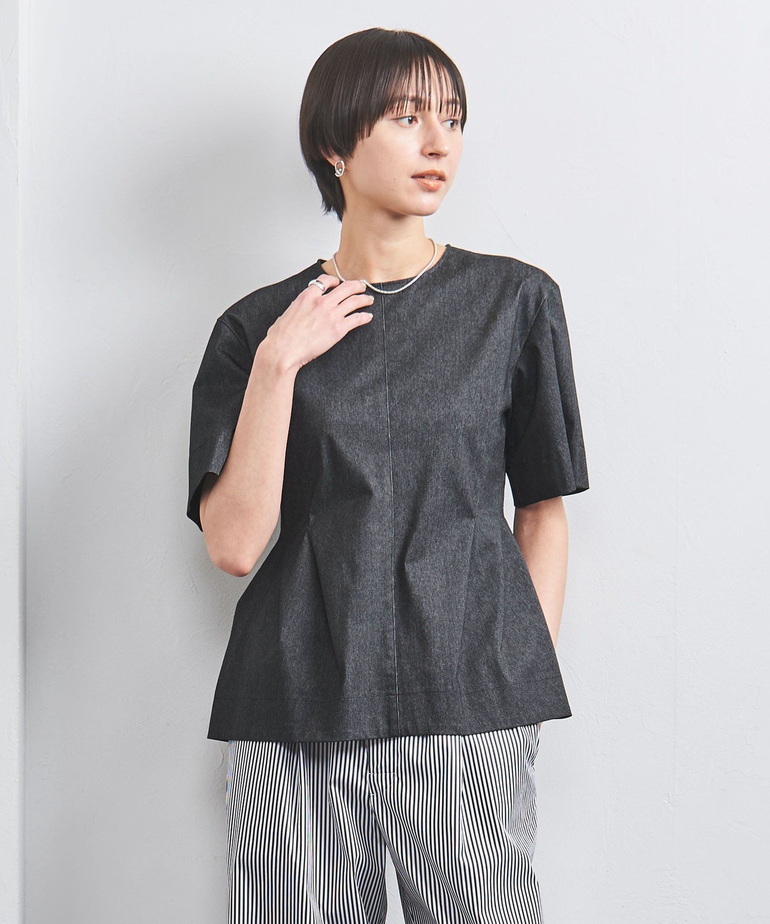 【ユナイテッドアローズ/UNITED ARROWS】のコンスト シェイプ Tシャツ 人気、トレンドファッション・服の通販 founy(ファニー) 　ファッション　Fashion　レディースファッション　Ladies' Fashion Online　トップス・カットソー　Tops/Tshirt　シャツ/ブラウス　Shirts/Blouses　ロング / Tシャツ　T-Shirts　カットソー　Cut And Sew　シェイプ　Shape　ペプラム　Peplum　ビジネス 仕事 通勤　Business　 other-1|ID: prp329100004529063 ipo3291000000032606331