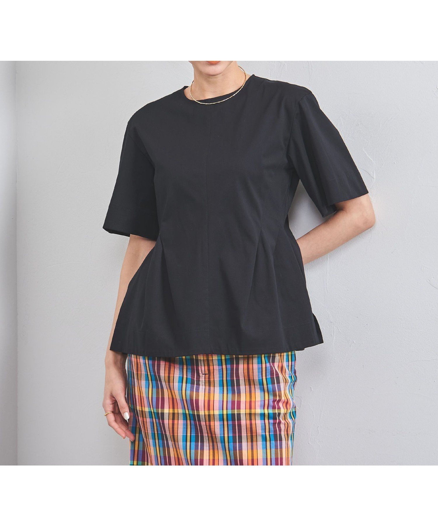 【ユナイテッドアローズ/UNITED ARROWS】のコンスト シェイプ Tシャツ インテリア・キッズ・メンズ・レディースファッション・服の通販 founy(ファニー) 　ファッション　Fashion　レディースファッション　Ladies' Fashion Online　トップス・カットソー　Tops/Tshirt　シャツ/ブラウス　Shirts/Blouses　ロング / Tシャツ　T-Shirts　カットソー　Cut And Sew　シェイプ　Shape　ペプラム　Peplum　ビジネス 仕事 通勤　Business　NAVY|ID: prp329100004529063 ipo3291000000032606337