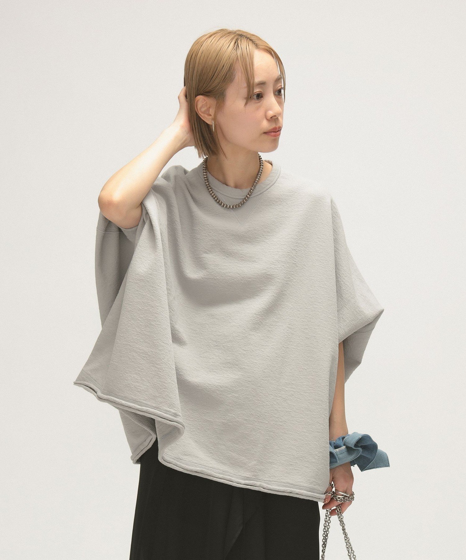 【ビームス ウイメン/BEAMS】の【7/3新規値下げ】【セットアップ可能】maturely / ヘム カットオフ ポンチョ ジャージー インテリア・キッズ・メンズ・レディースファッション・服の通販 founy(ファニー) 　ファッション　Fashion　レディースファッション　Fashion for Women　アウター　Coat / Outerwear Collection　ポンチョ・ケープコート　Ponchos & Capes　ウェーブ　Wavy Pattern　カットオフ　Cut-Off Design　セットアップ　Set-Up, Coordinated Outfit　ポンチョ　Poncho, Cape Style　GREY|ID: prp329100004529077 ipo3291000000032984653