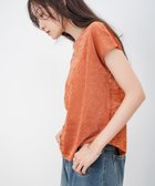 【バブ ブージュルード/Bab Bou Jeloud】の新色登場! 【落ち感あって華奢見え!】シアーベロアフレンチスリーブカットソー ORANGE|ID: prp329100004529087 ipo3291000000033583266