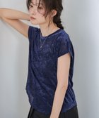 【バブ ブージュルード/Bab Bou Jeloud】の新色登場! 【落ち感あって華奢見え!】シアーベロアフレンチスリーブカットソー NAVY|ID: prp329100004529087 ipo3291000000033583277