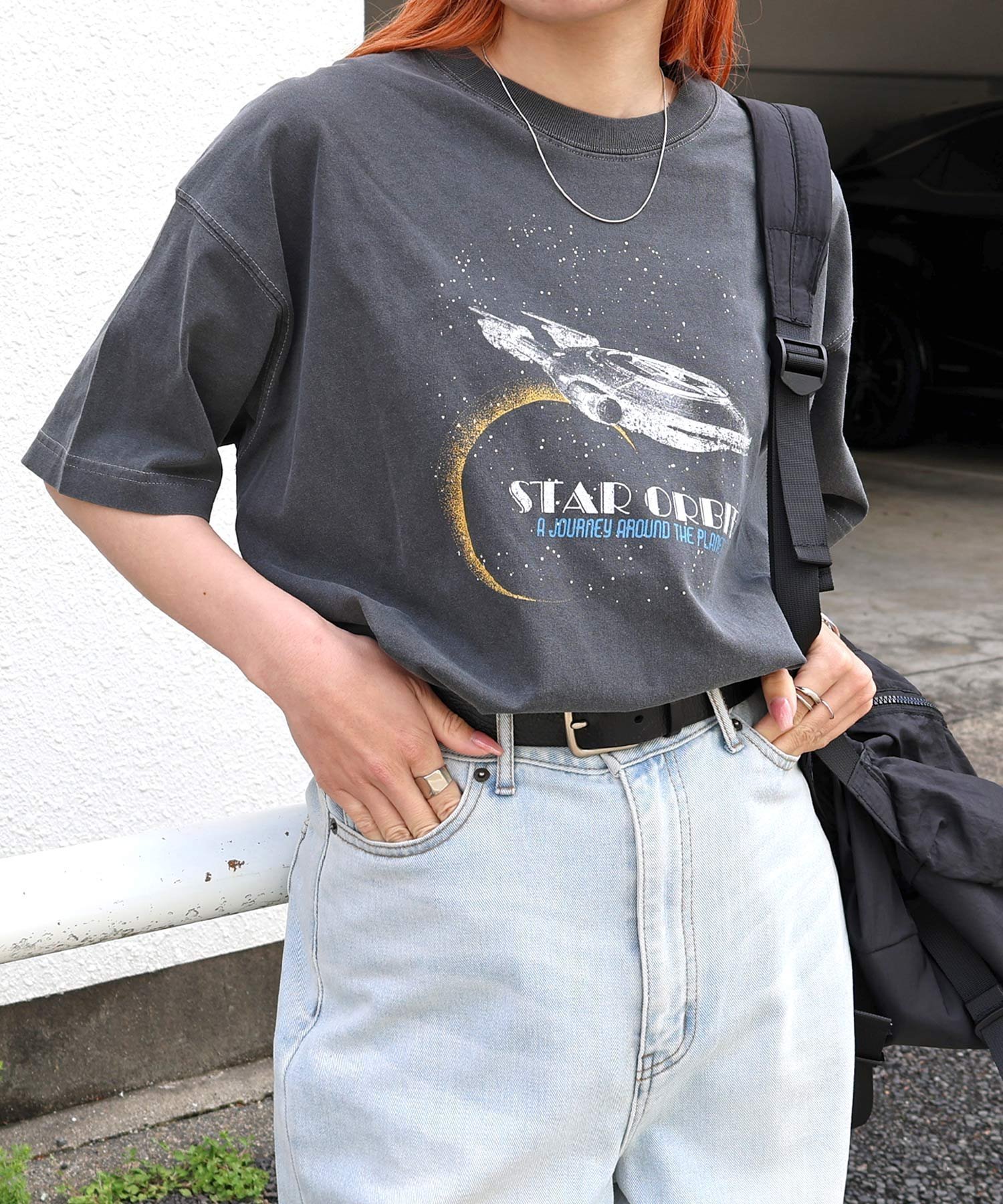【その他のブランド/Other】の宇宙プリント 半袖 Tシャツ ANME アンメ インテリア・キッズ・メンズ・レディースファッション・服の通販 founy(ファニー) 　ファッション　Fashion　レディースファッション　WOMEN　トップス・カットソー　Tops/Tshirt　シャツ/ブラウス　Shirts/Blouses　ロング / Tシャツ　T-Shirts　プリント　Print　ヴィンテージ　Vintage　半袖　Short Sleeve　ブラック【C】|ID: prp329100004529100 ipo3291000000032023567